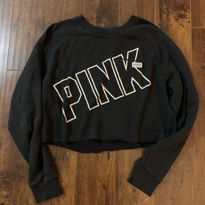 Vs pink cropped sweater shirt